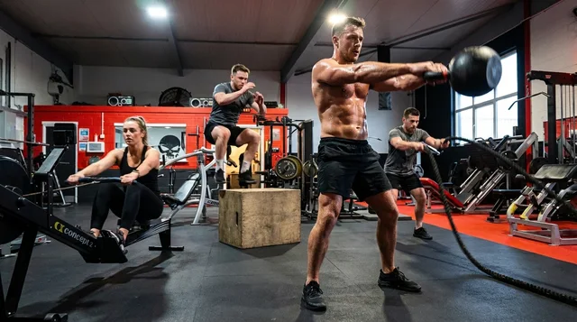 High-intensity conditioning class at Iron Institute