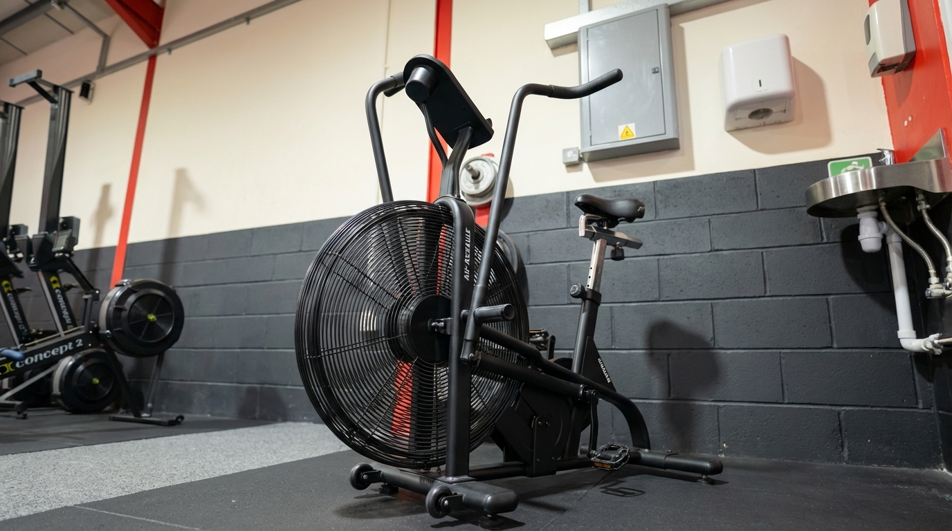 Exercise bike in the cardio area